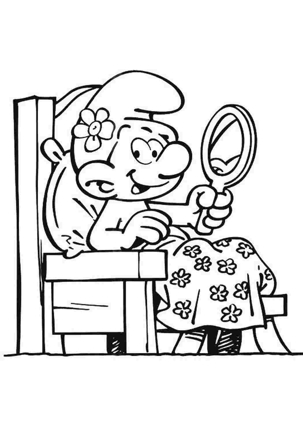 Раскраска красавчик -Раскраски Смурфики