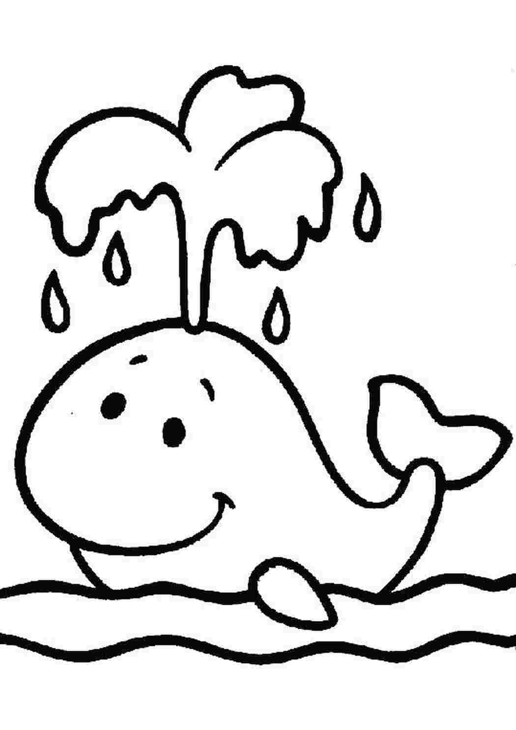 Раскраска Кит