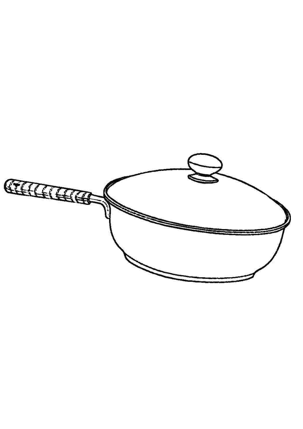 Раскраска Сковородка