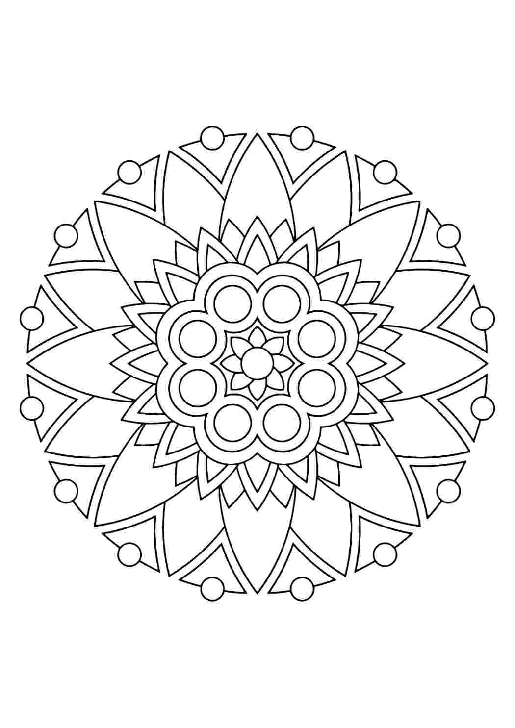 Раскраска Мандала