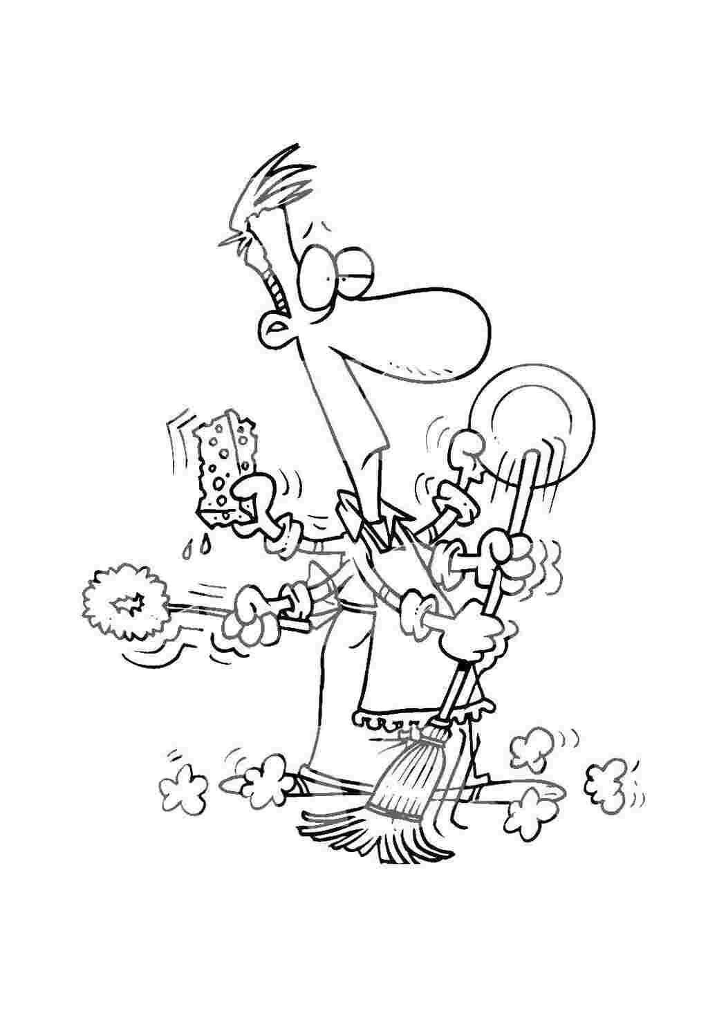 Раскраска Генеральная уборка