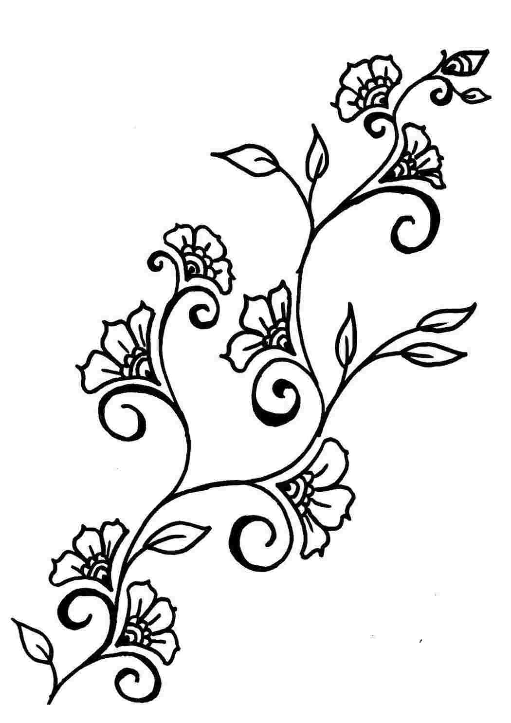Раскраска Цветочки