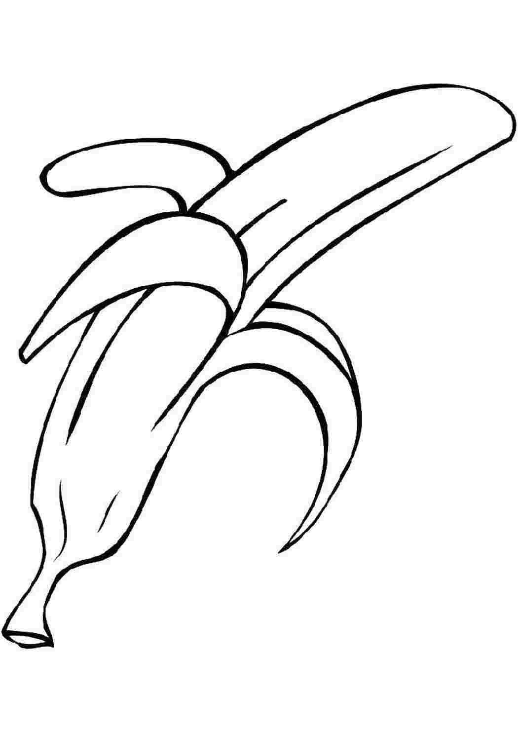 Рисунок банана для раскрашивания