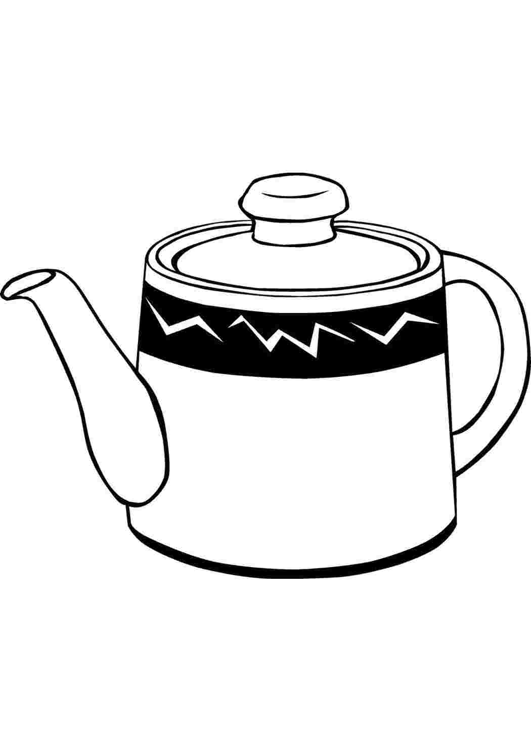 Раскраска Чайник