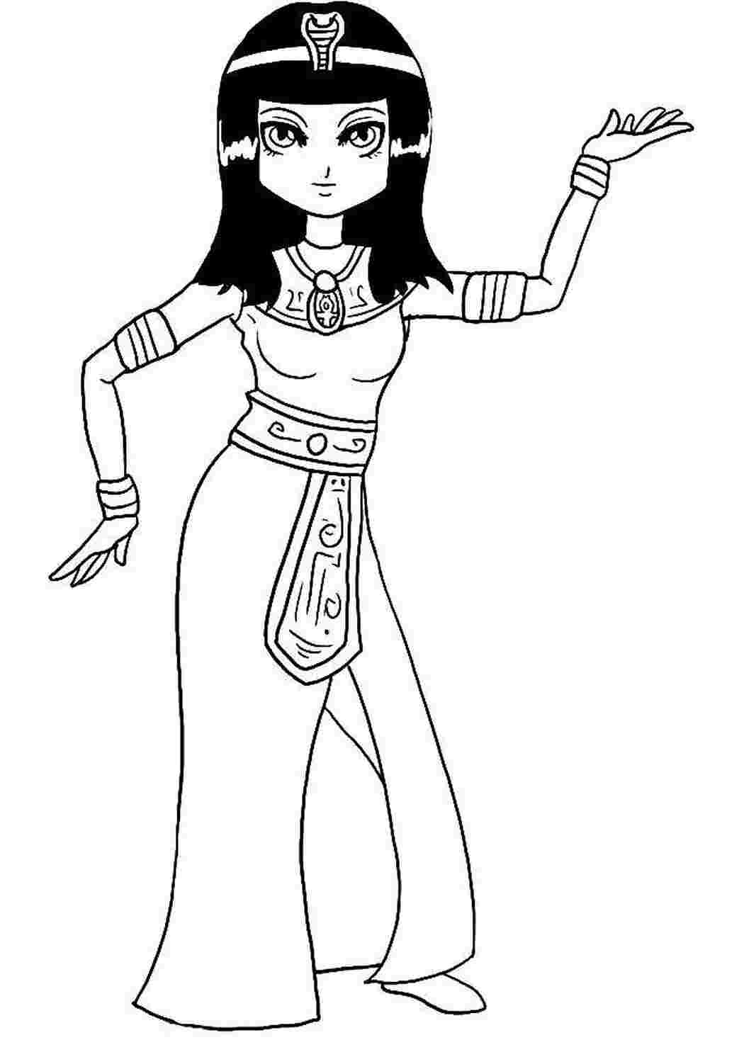 Раскраска Египтянка