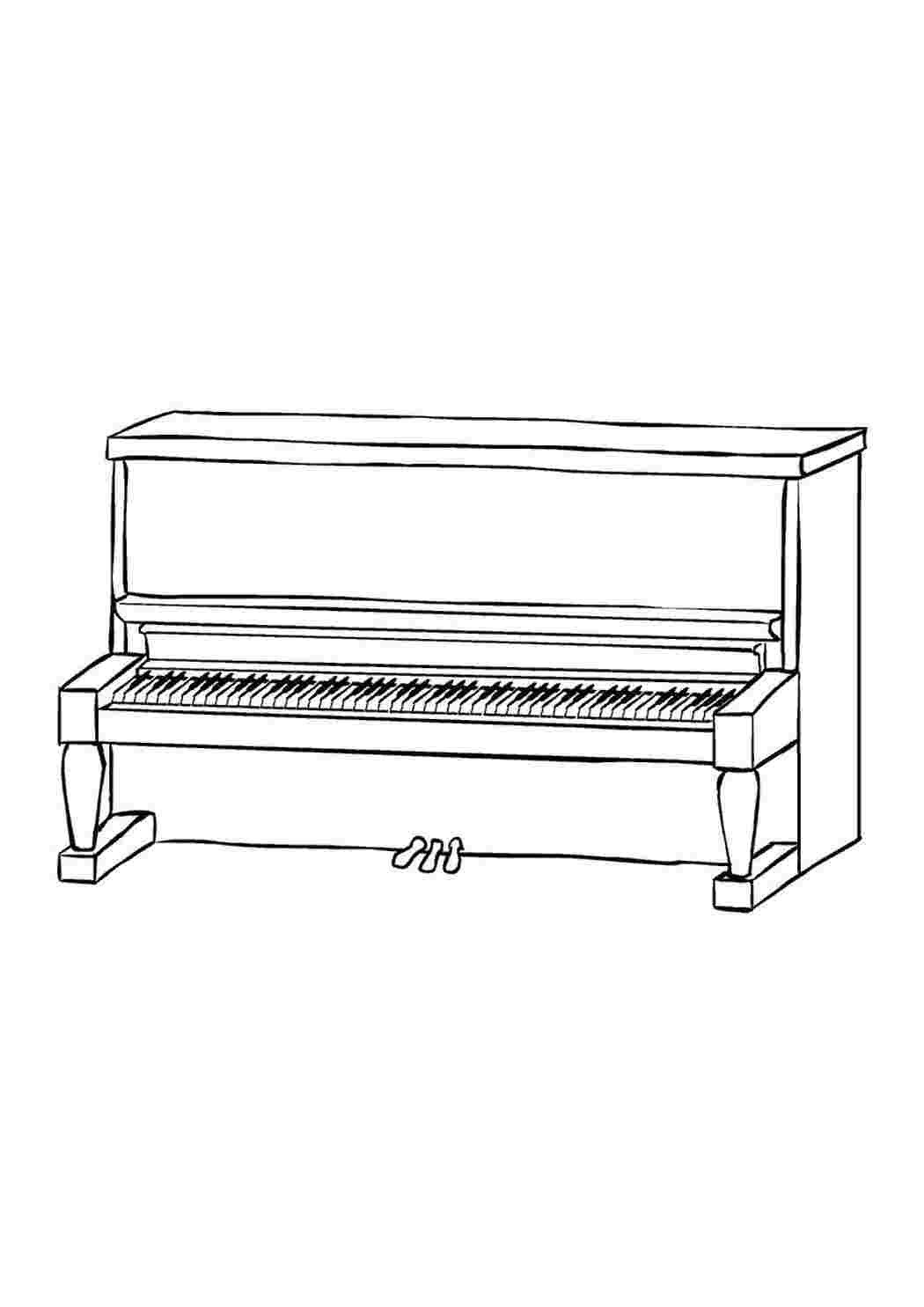 Раскраска Пианино