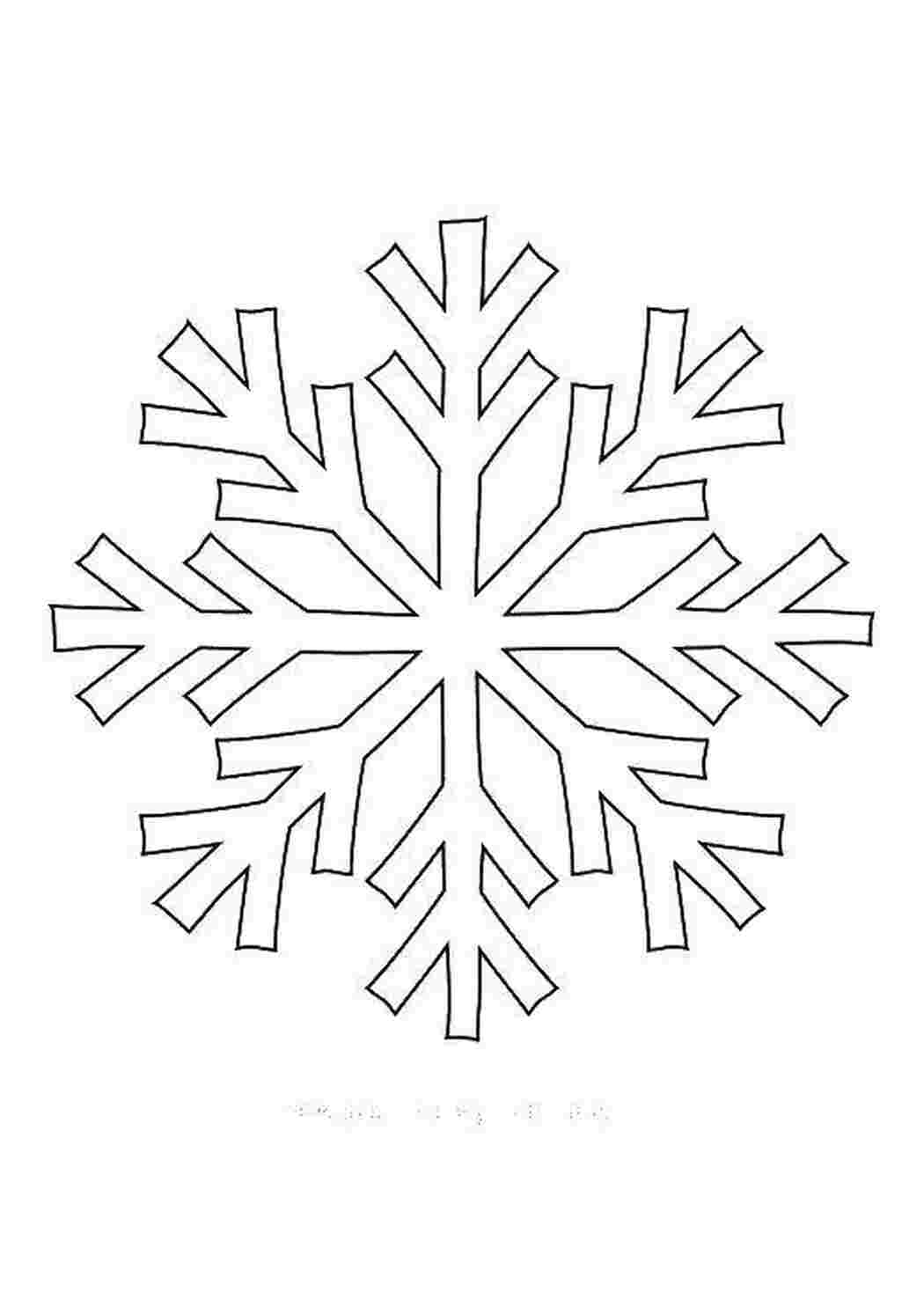 Снежинки для печати для рисования легкие