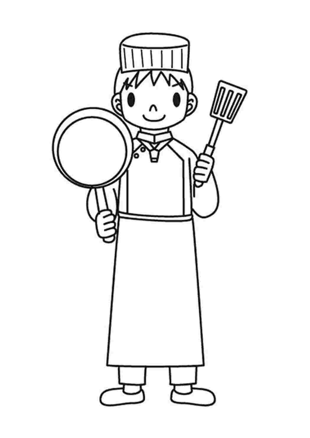 Раскраска Повар