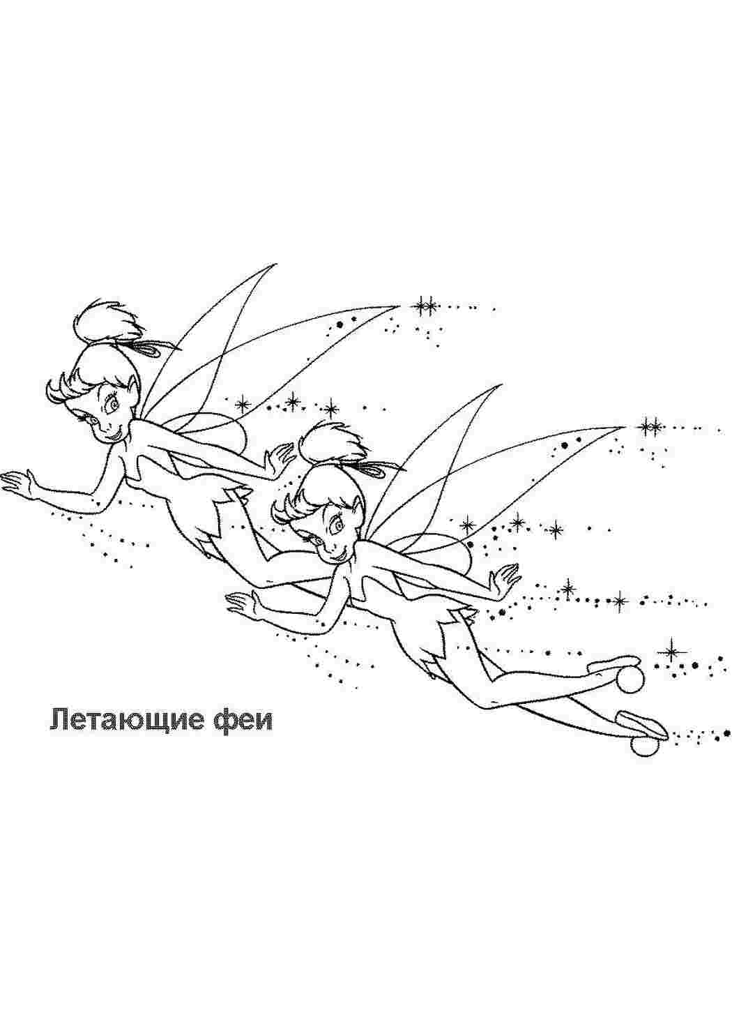 Раскраска Летающие феи