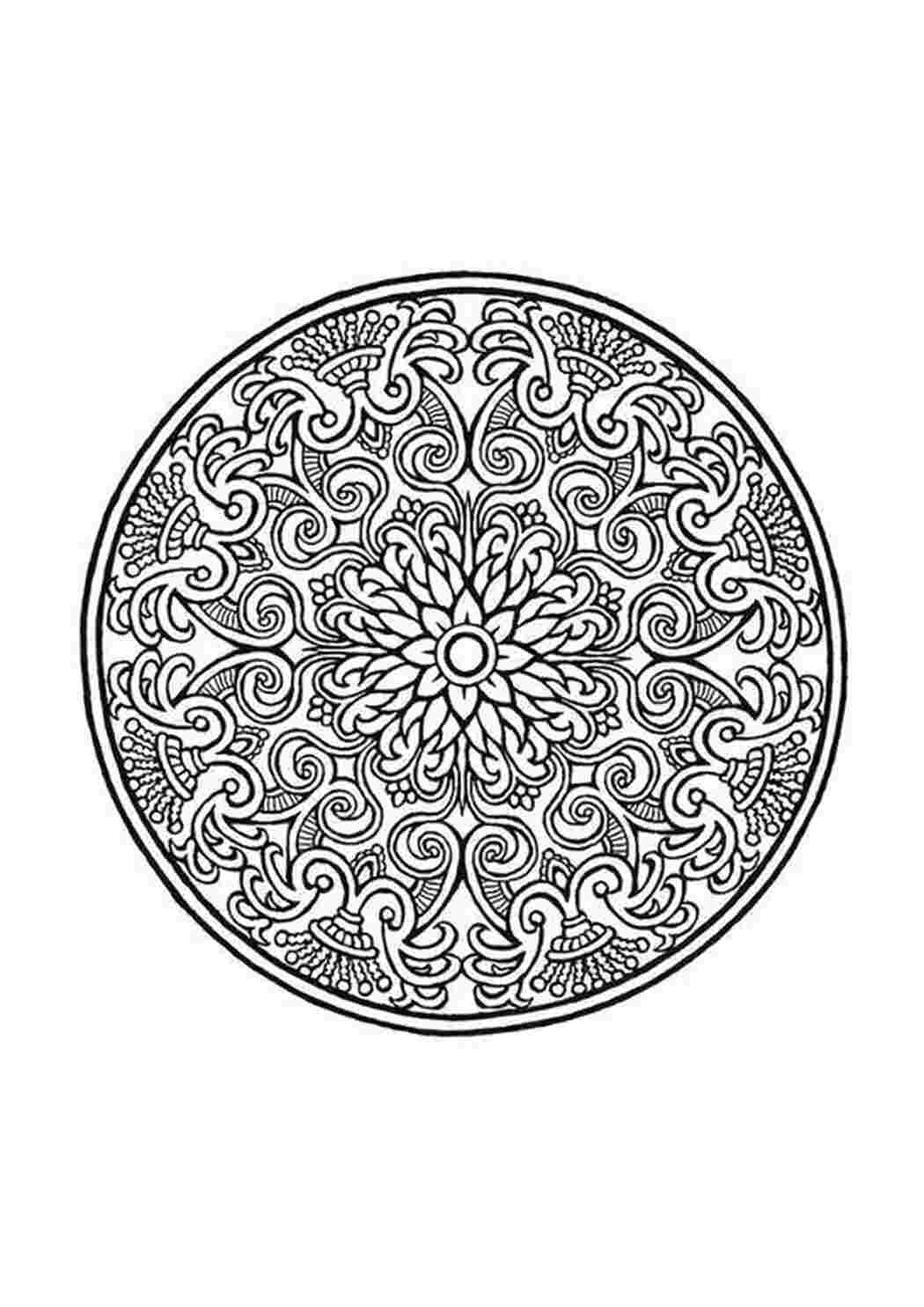 Раскраска Узорная мандала