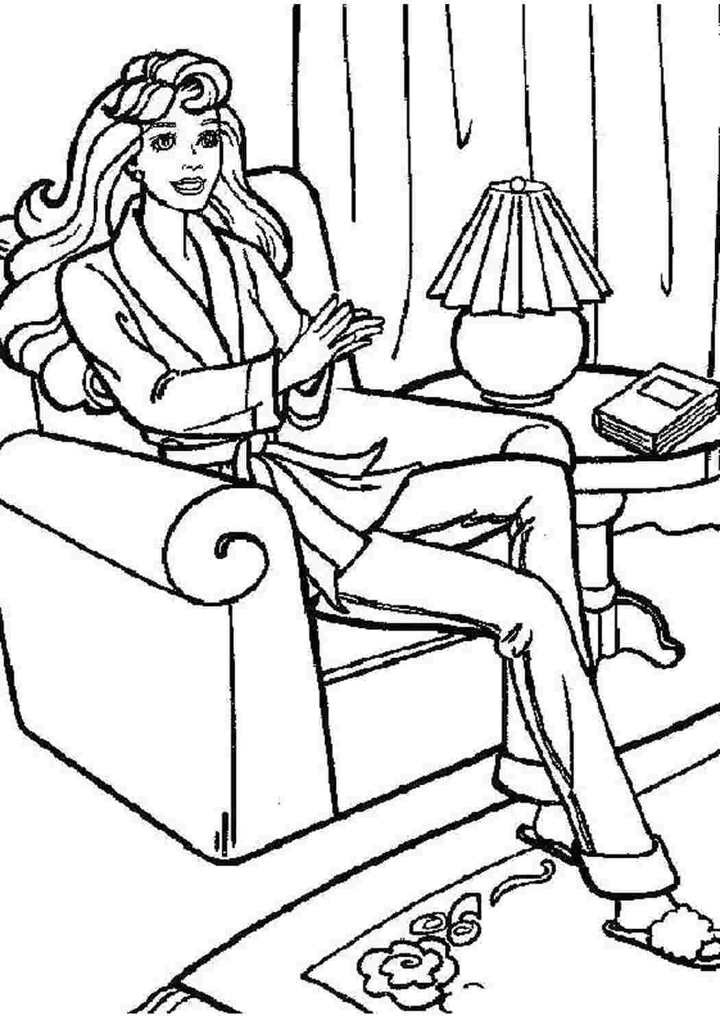 Раскраска барби