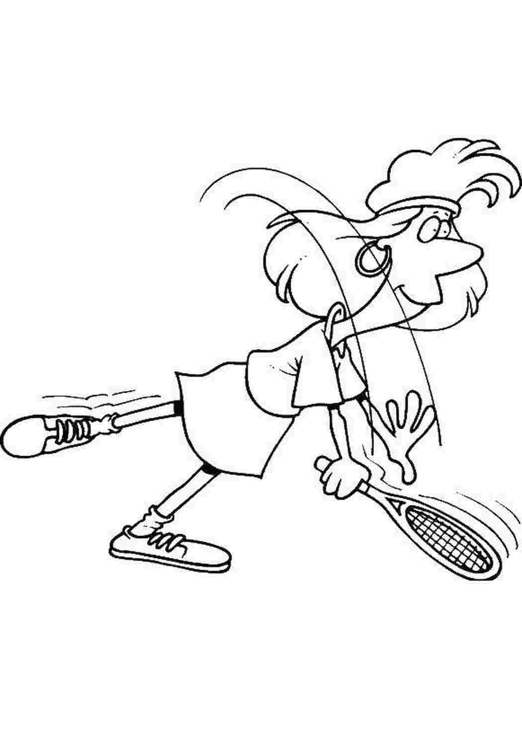 Раскраска Теннисистка
