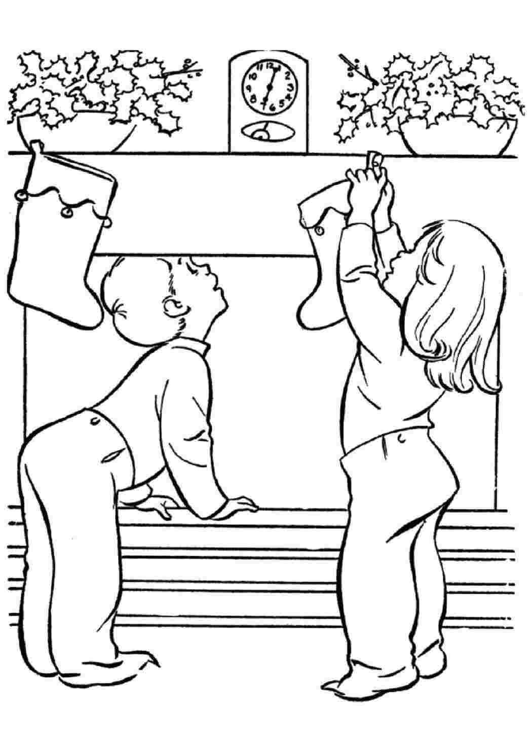 Раскраска рождественские раскраски