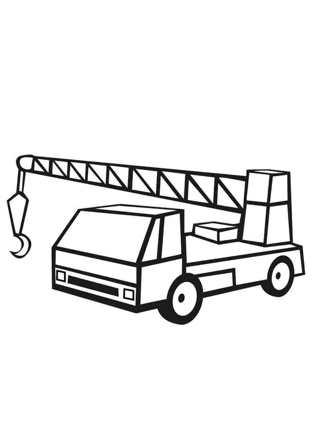 Раскраска Подъемный кран