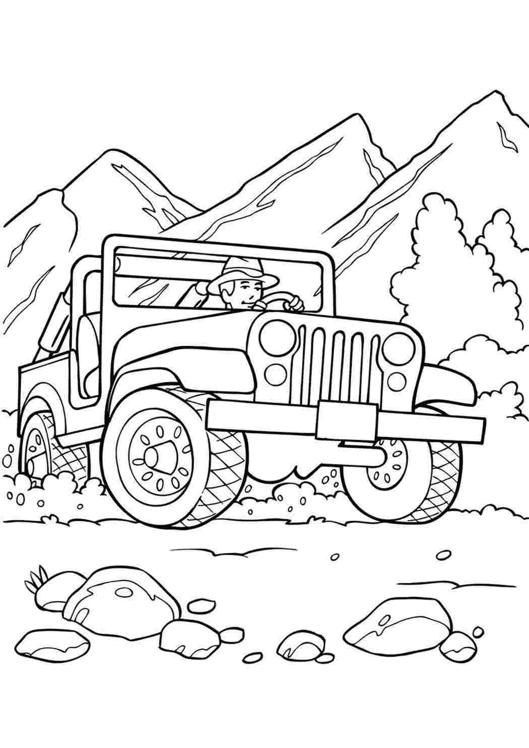 Раскраска Внедорожник