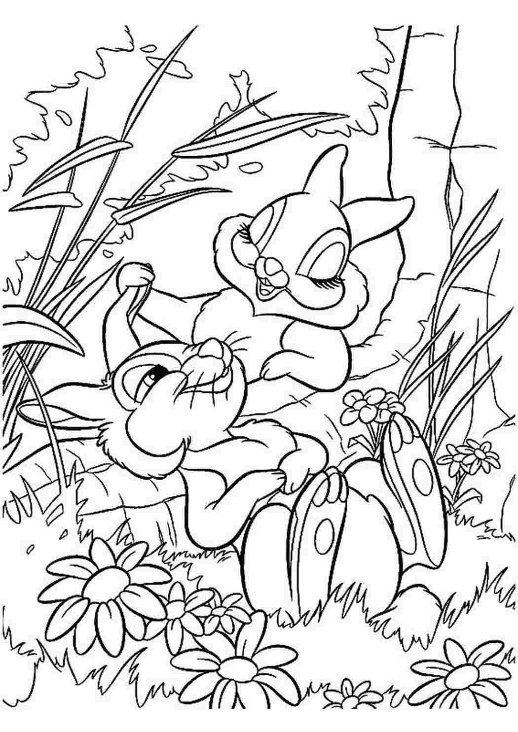 Раскраска Любовь зайчишек