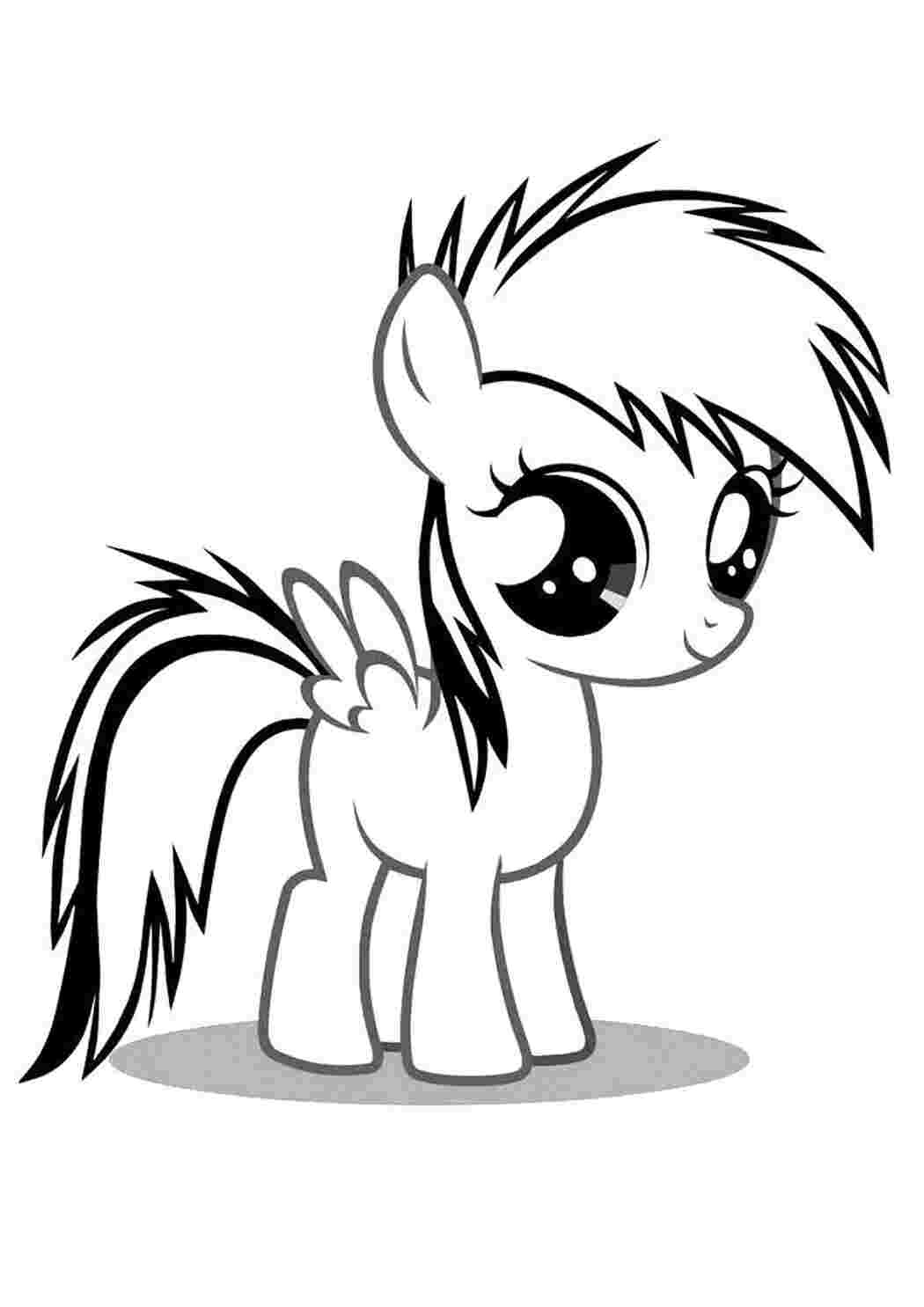 Раскраска  Единорожка