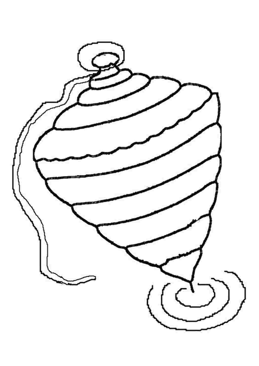 Раскраска Юла крутится. 