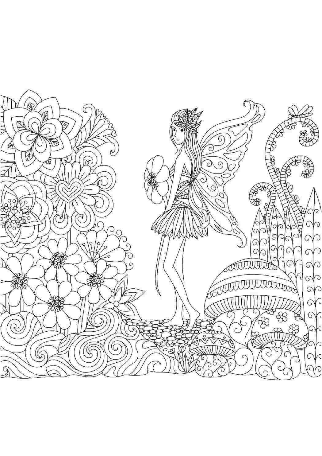 Раскраска Фея