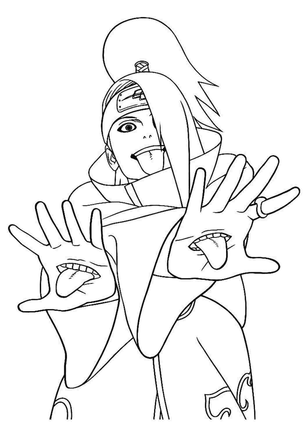 Раскраска Дейдара