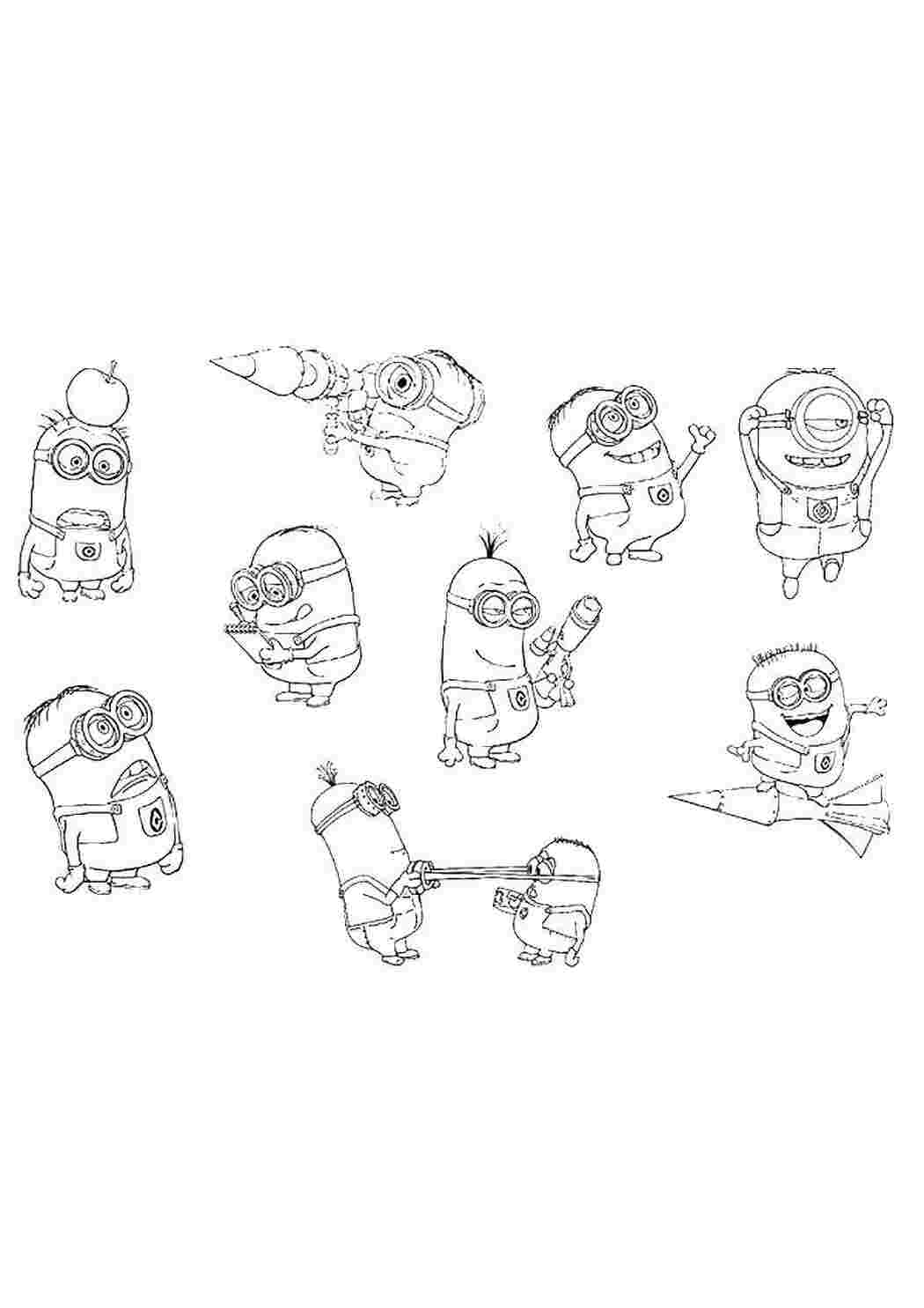 Раскраска Миньоны