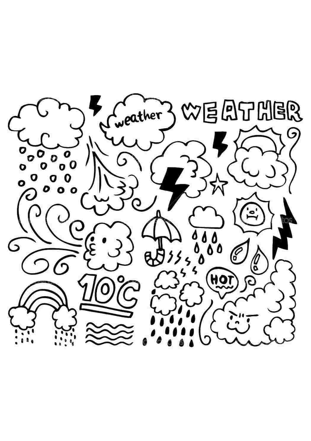 Раскраска Погода.