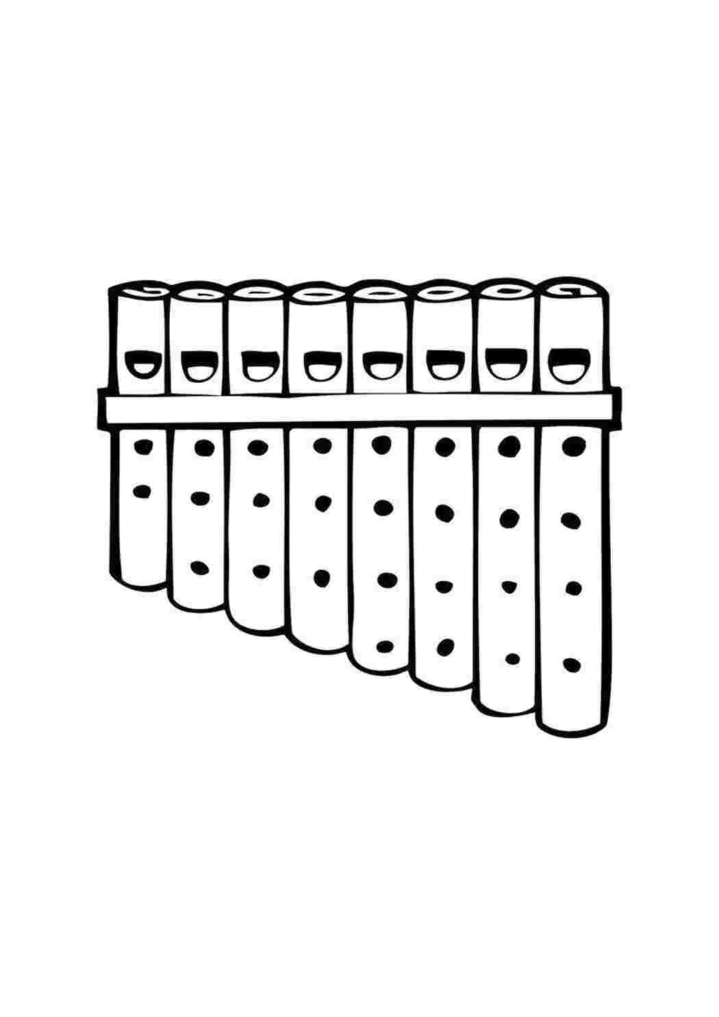 Раскраска флейта