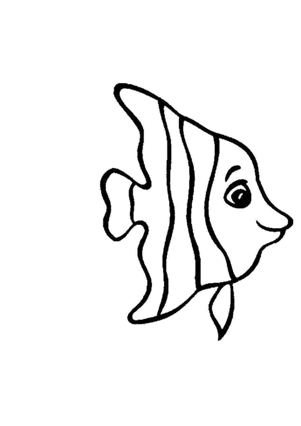 шаблон картинки рыбка