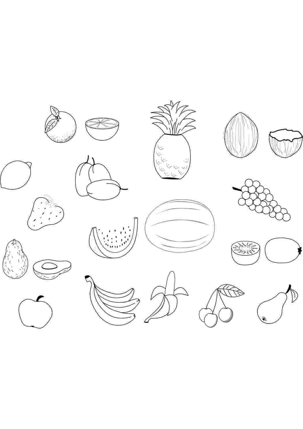 Раскраска Фрукты