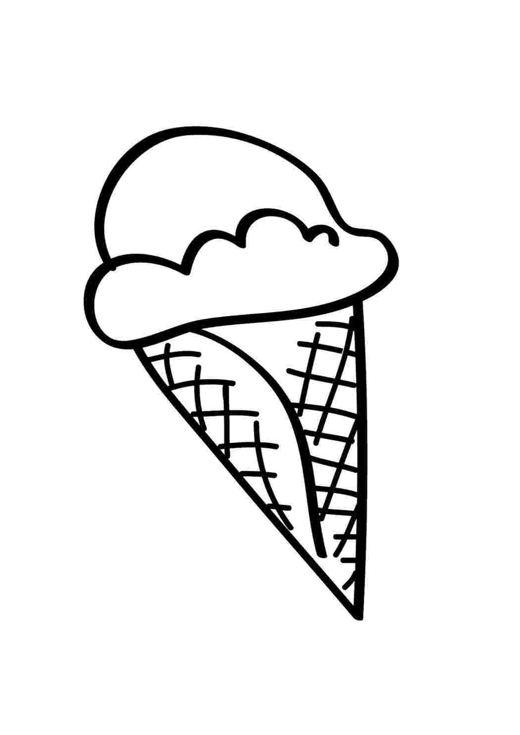 Раскраска Мороженое