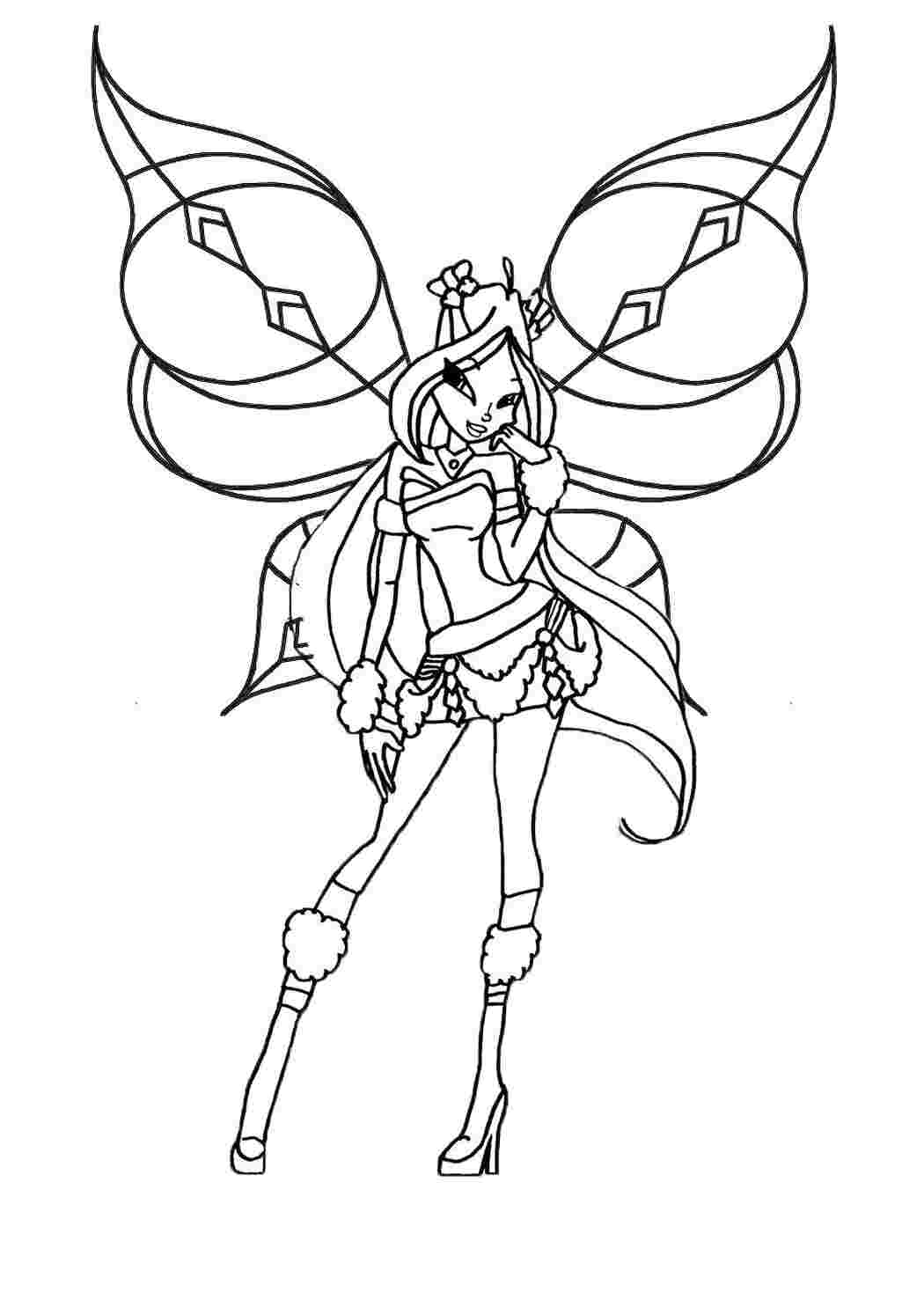 Раскраска Феечка