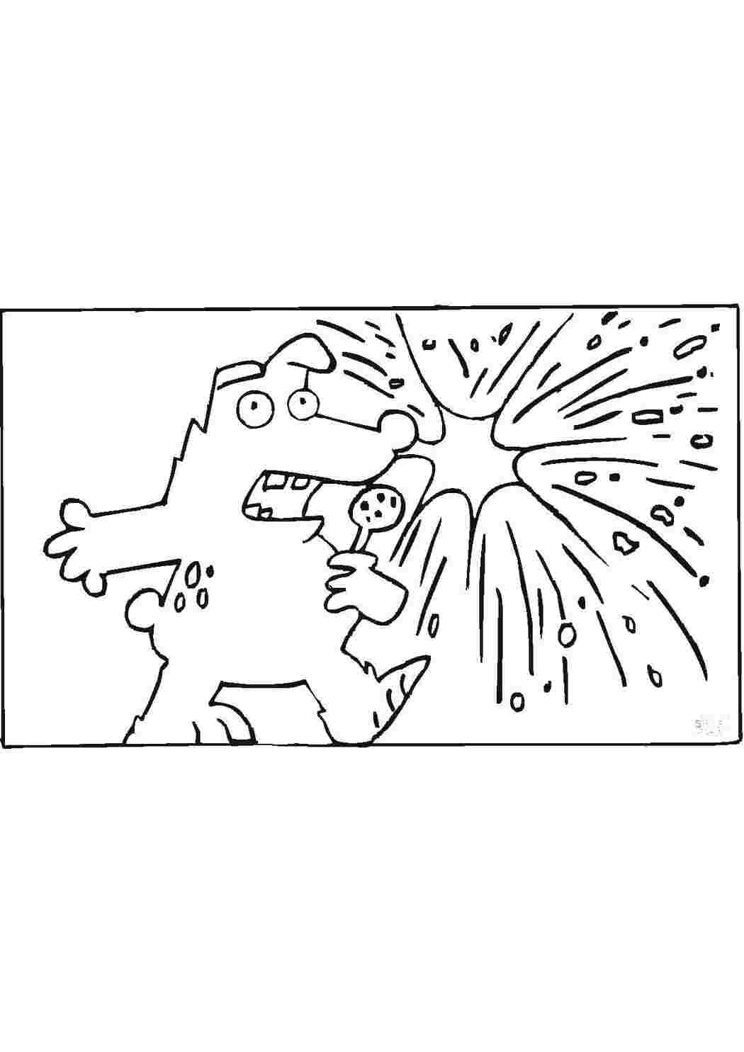 Раскраска Салют