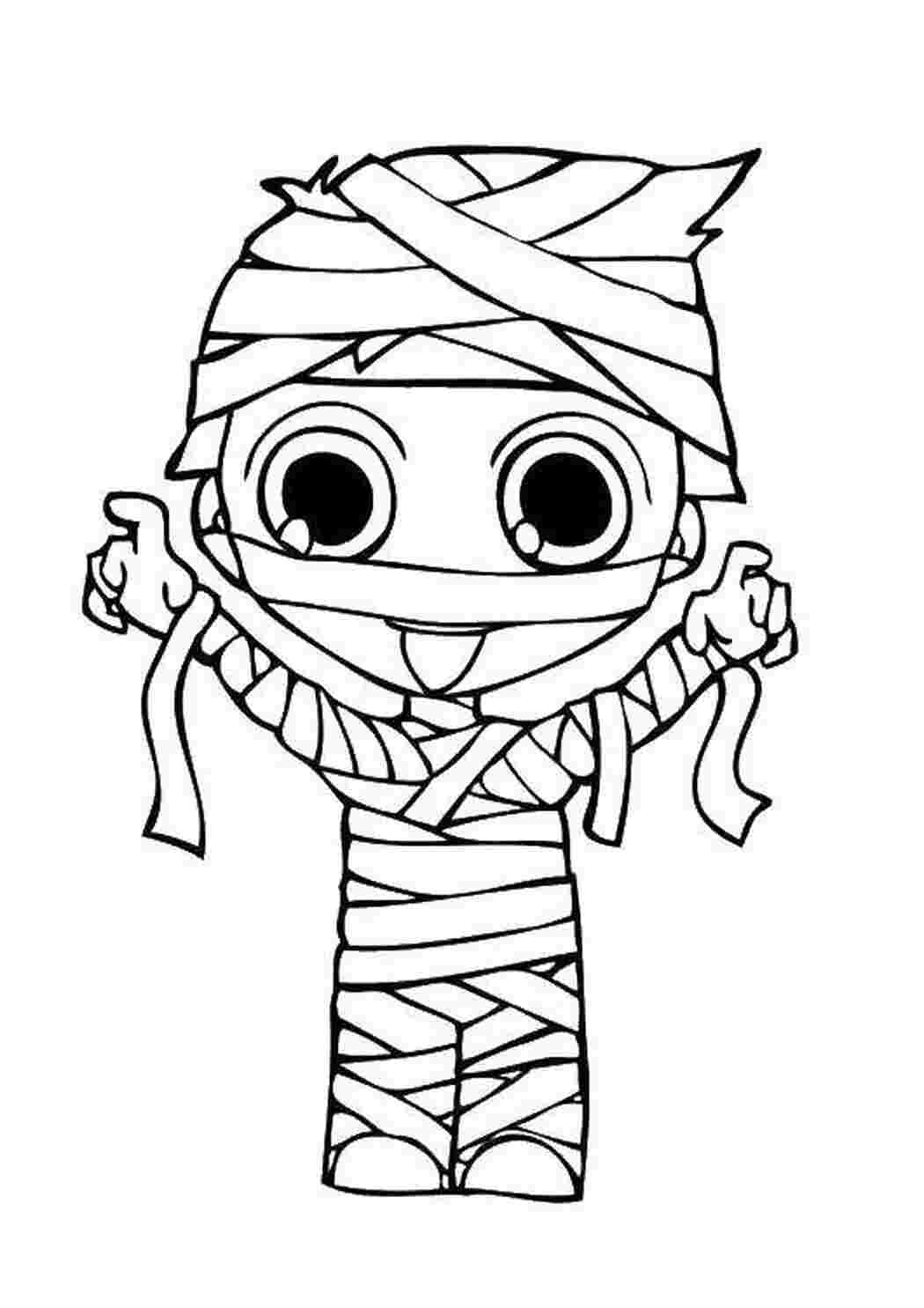 Раскраска Милая мумия