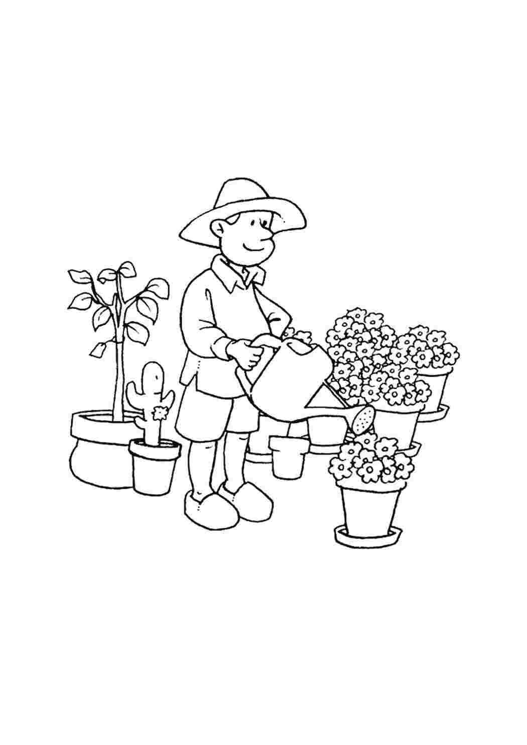 Раскраска Садовод