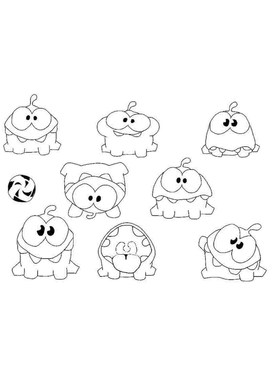 Раскраска Ом ном