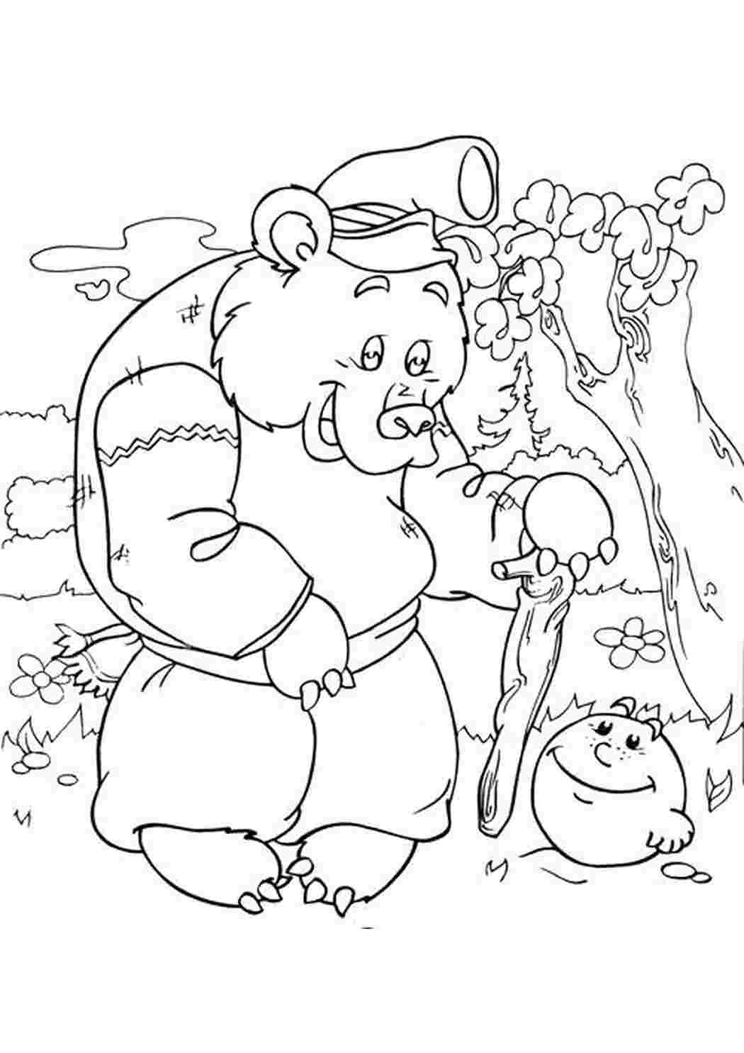 Раскраска raskraska_kolobok