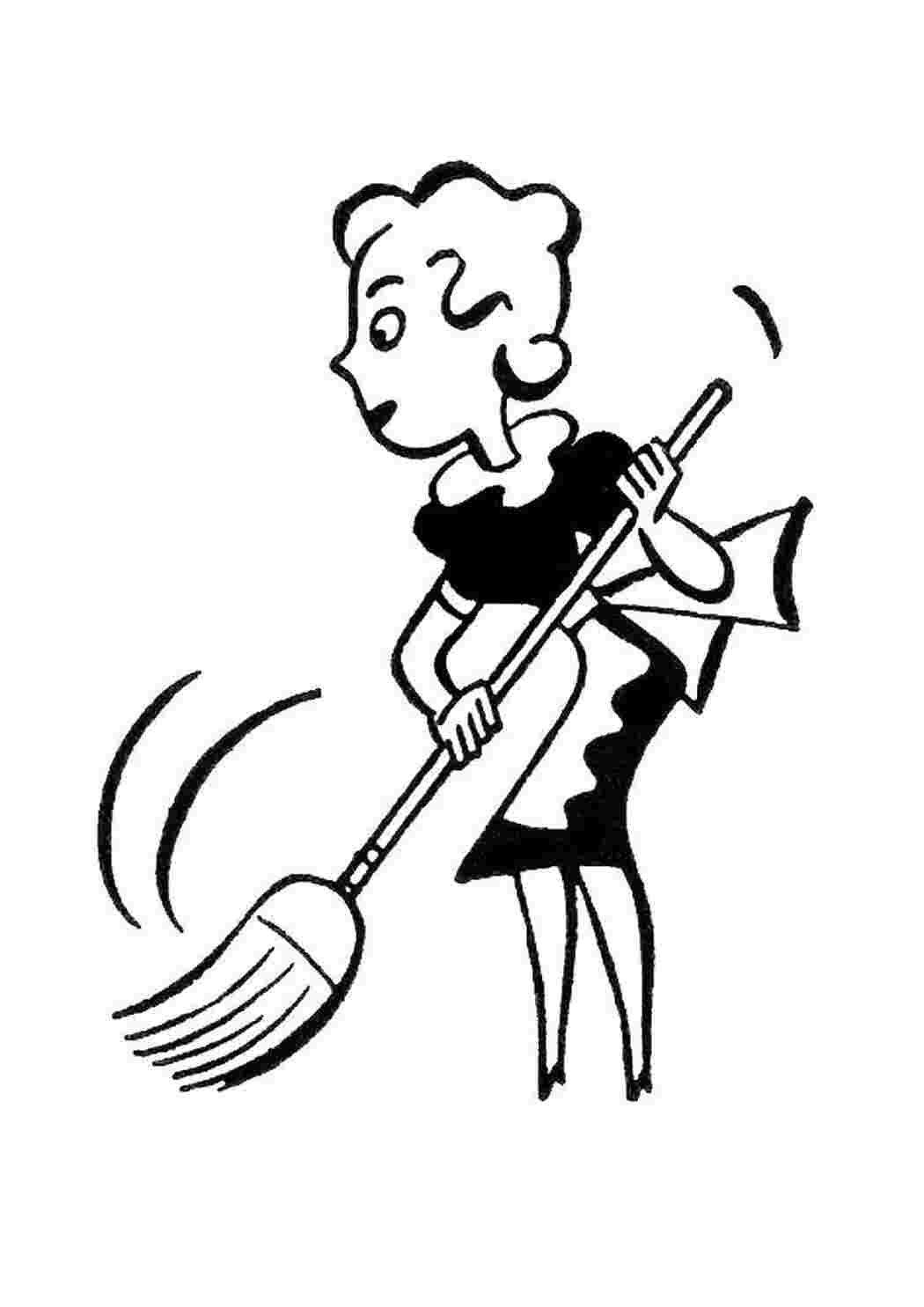 Раскраска Горничная