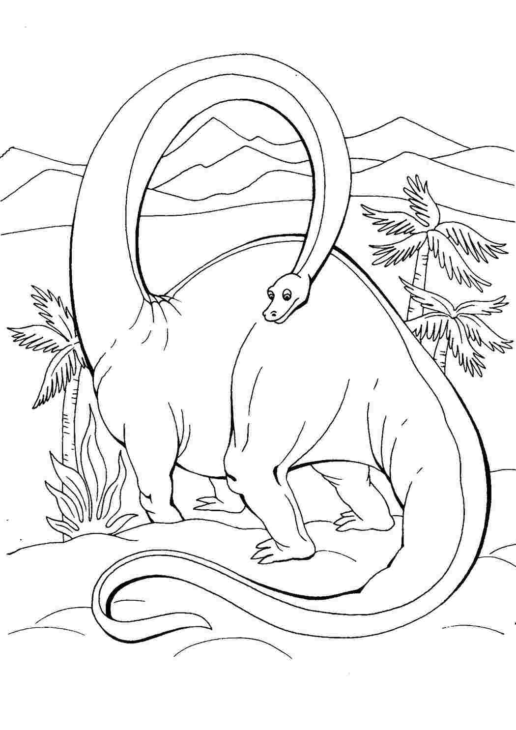 Раскраска Брахиозавр