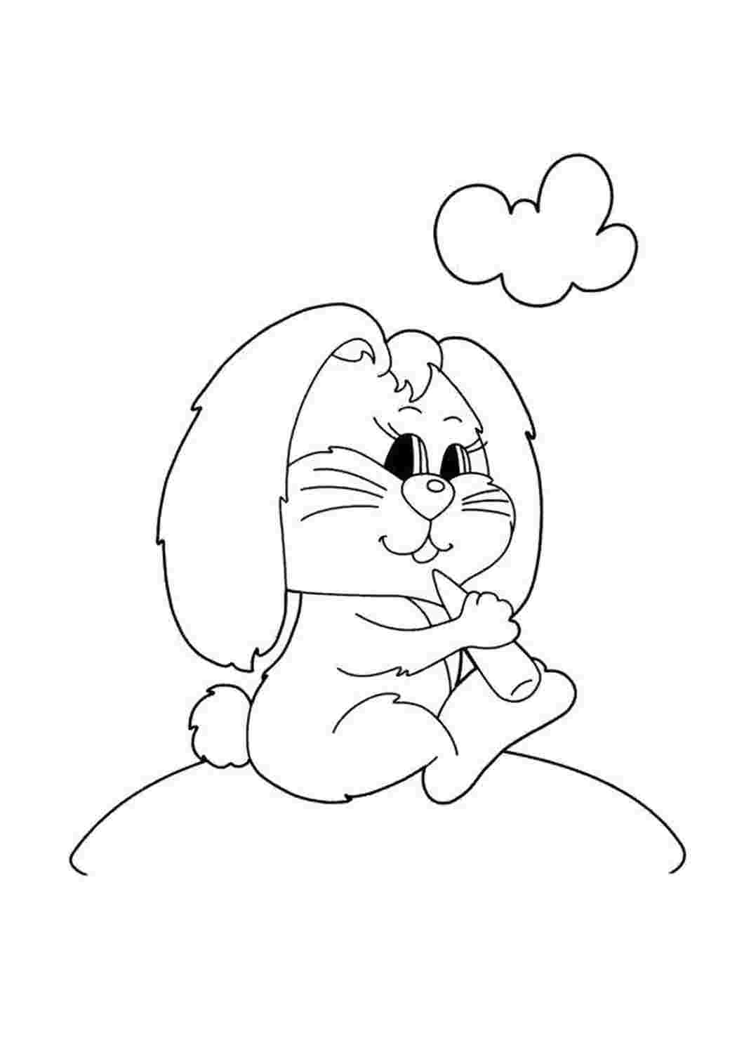 Раскраска Раскраска. Зайка