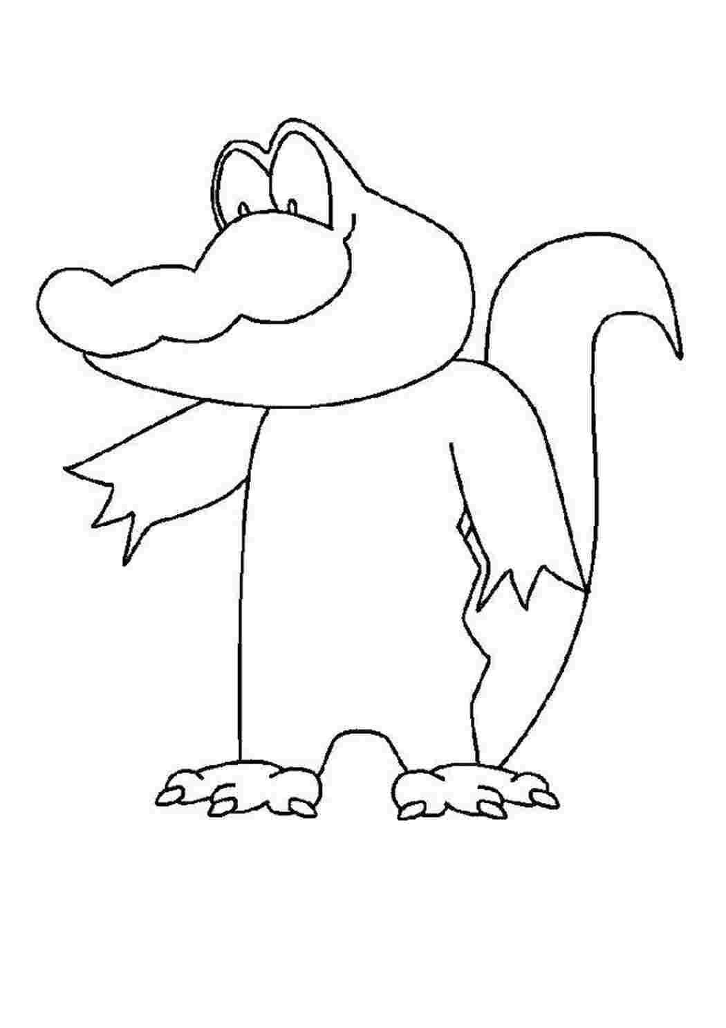 Раскраска Крокодил