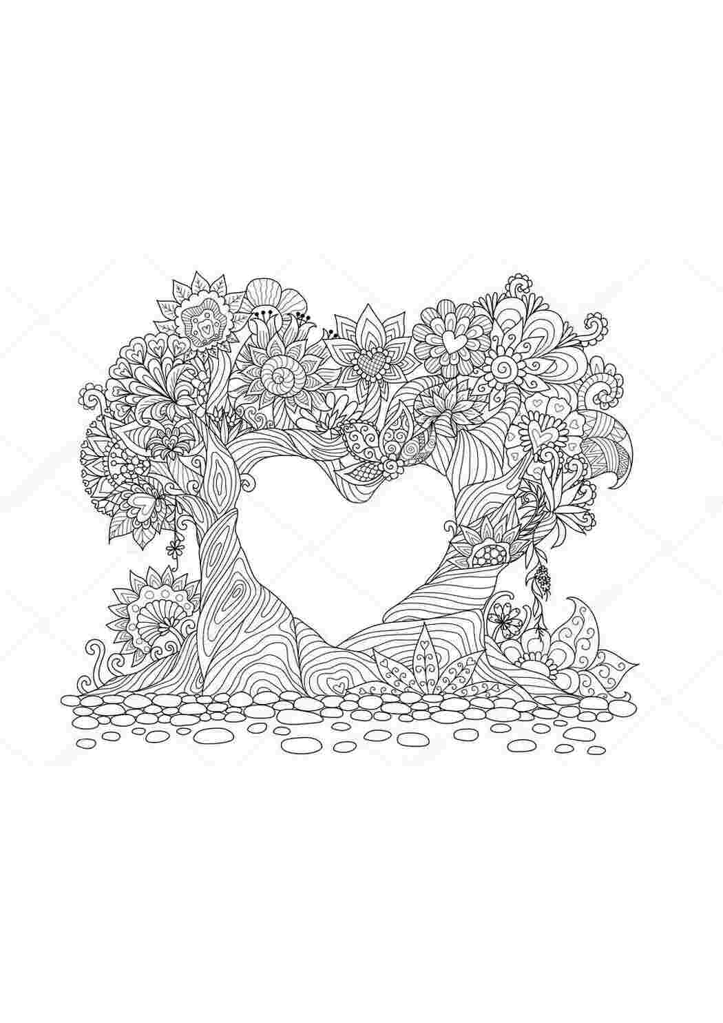 Раскраска Раскраски для взрослых. Раскраски арт-терапия. Расслабляющие раскраски.
