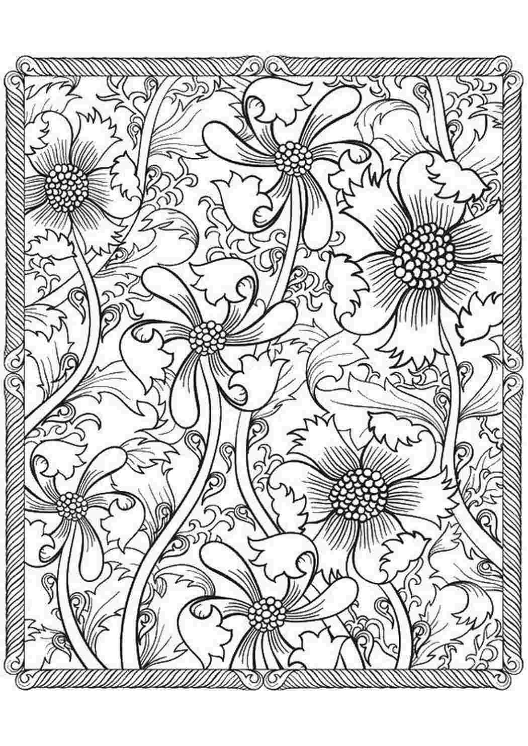 Раскраска Цветы