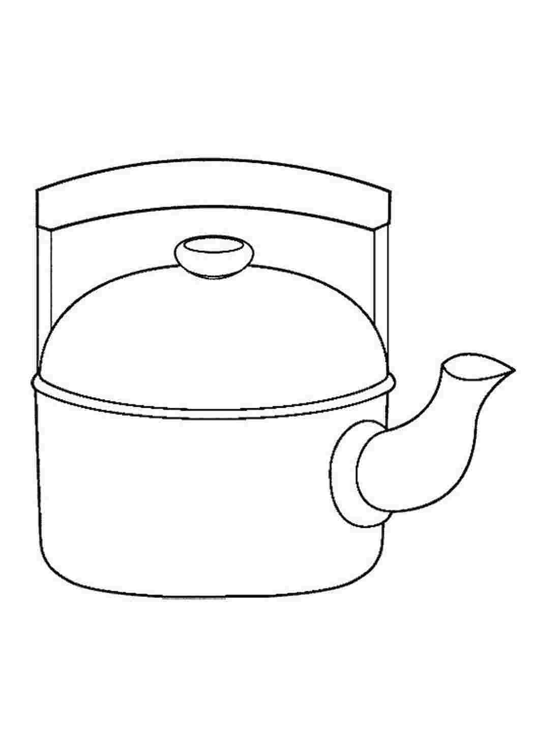 Раскраска Чайник