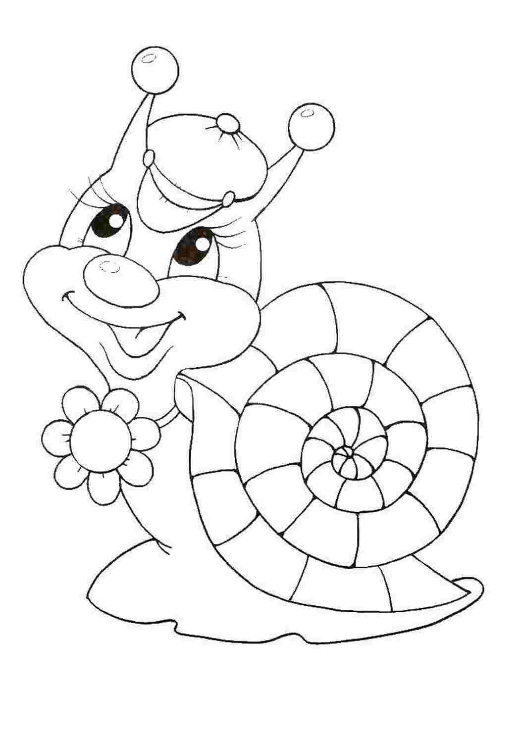 Раскраска Смешная улитка
