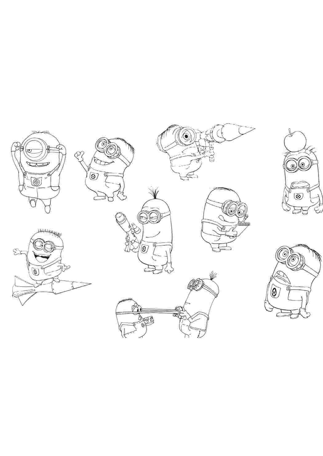 Раскраска Миньоны