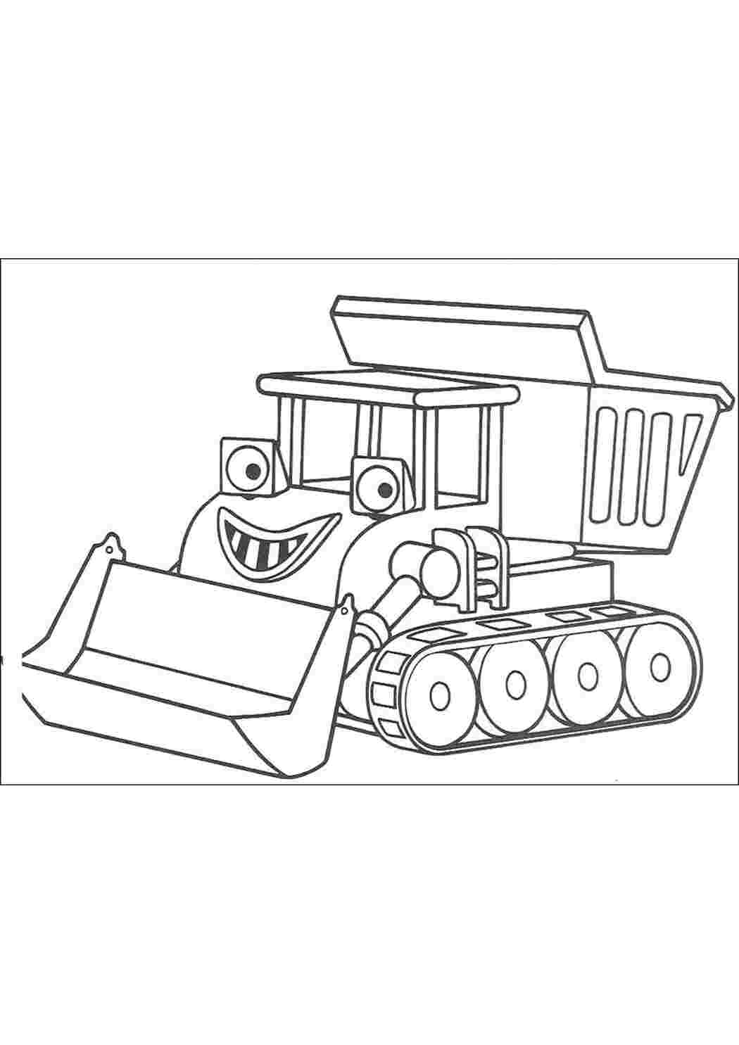 Раскраска  Мак-бульдозер