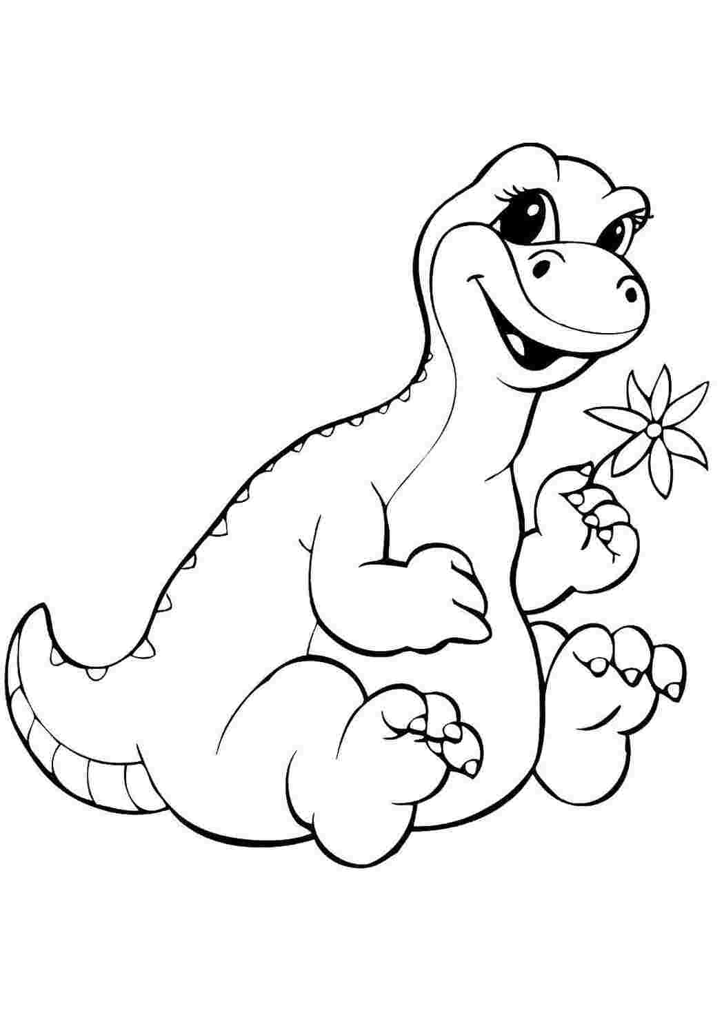 Раскраска Динозаврик