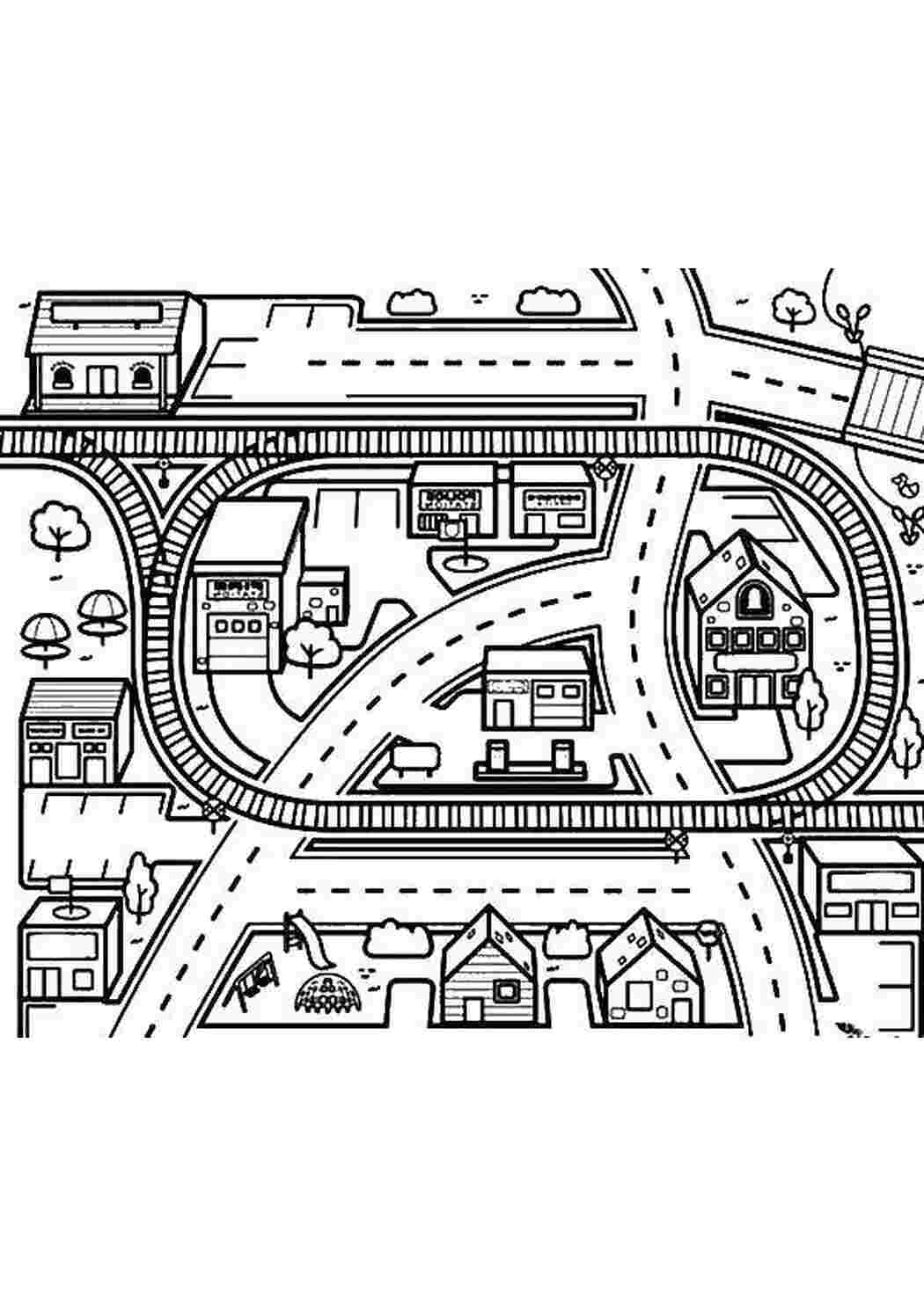 Детский рисунок план города