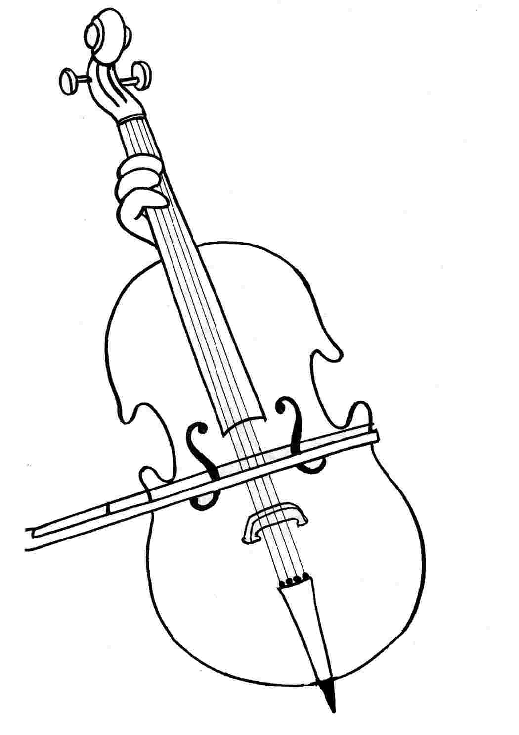 Раскраска Виолончель