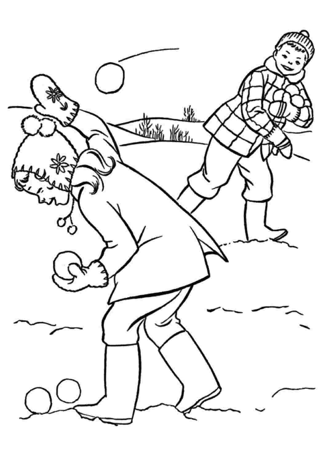 Раскраска зимняя раскраска